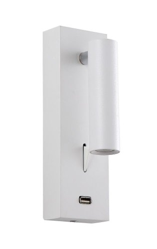 Бра с выключателем LED с usb CLT 210W USB WH Crystal Lux белый на 1 лампа, основание белое в стиле современный  фото 2